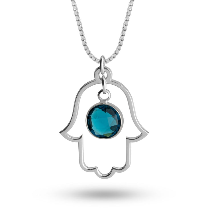 Hamsa Birthstone Pendant