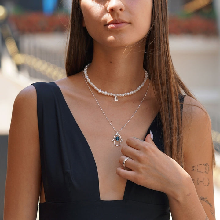 Hamsa Birthstone Pendant