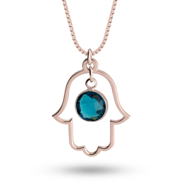 Hamsa Birthstone Pendant